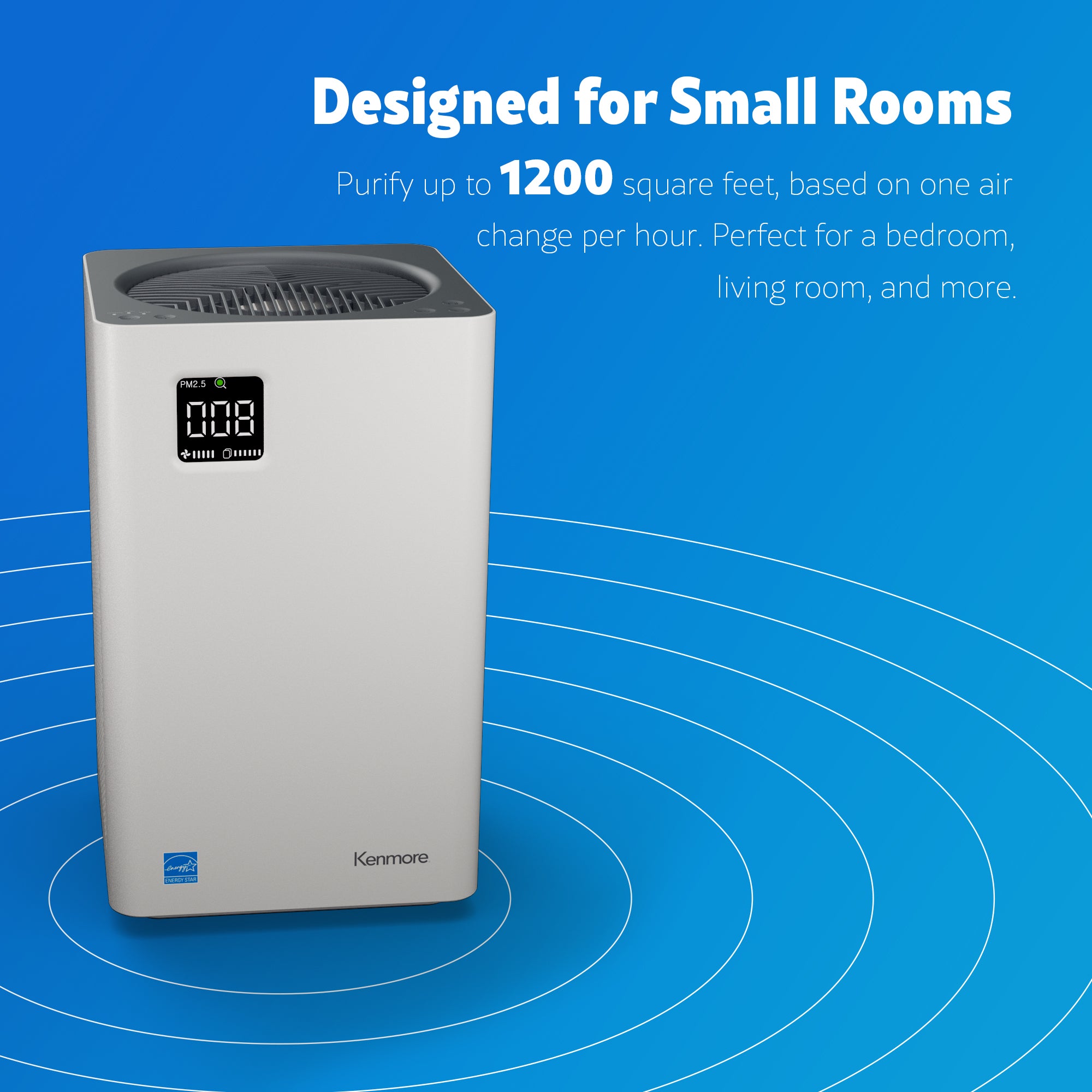 Kenmore 1200e Air Purifier with SilentClean™ HEPA Technology