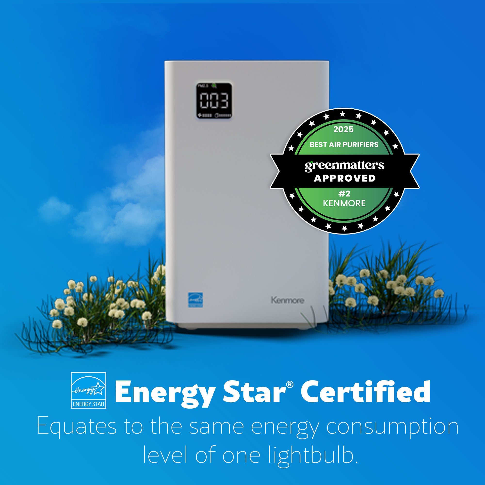 Kenmore 1200e Air Purifier with SilentClean™ HEPA Technology