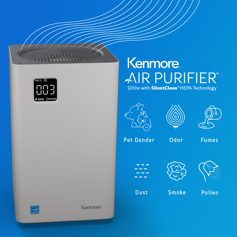 Kenmore 1200e Air Purifier with SilentClean™ HEPA Technology